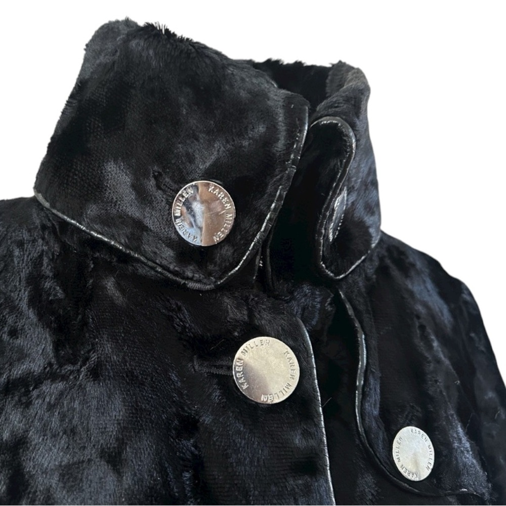 KAREN MILLEN Rare Signature Ponyskin Tailored Buckle Trench Coat - Picture 8 of 16